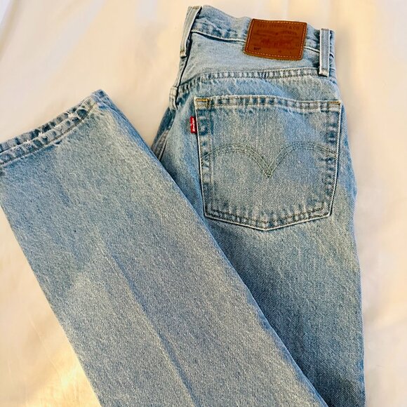 Levi’s 501 Original Button Fly Jeans Light Wash High Rise [Size W25 L30] - Picture 1 of 6